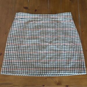 NWT J Crew plaid A line mini skirt
